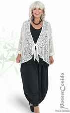 Tunika Spitze-Jacke Überwurf