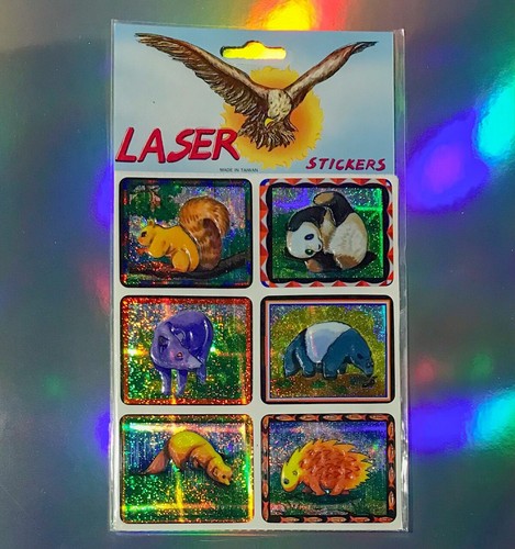 Mega laser glitzer sticker - glitzer,