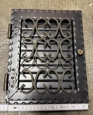 Kamin Gitter LÜFTUNGSGITTER Luftgitter retro  23 x 29cm mit Tür , Verstellbar.