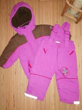 Topolino Mädchen Schneeanzug Skianzug Jacke Winterjacke Hose Babuschka Gr. 80 86