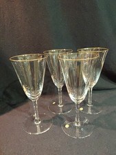 4 edle Art déco Sektgläser