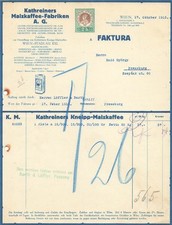 Alte Rechnung,"Kathreiners Malzkaffee-Fabriken AG, Wien" 17.10.1913