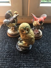 Konvolut KeramikVögel und Eule 