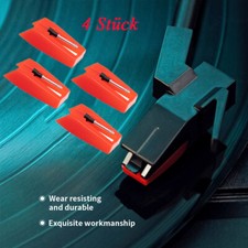 4 Stück Plattenspieler Nadel Ersatznadel für Schallplattenspieler Tonabnehmer