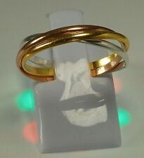 Sterling Silber 925 Dreierring beweglich Silber/vergoldet Wickelring Trinity