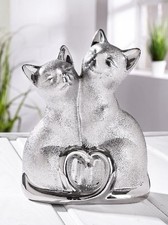 32394 Katzenpaar sitzend mit