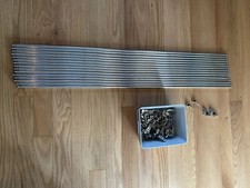 15 P&G Treppenläuferstangen inkl. Befestigungen | 80cm | 9mm | glanzvernickelt