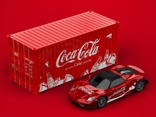 PORSCHE 918 Spyder with Container  - Coca Cola - Cool Car 1:64