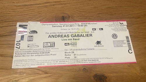 Eintrittskarte andreas - eintrittskarte,