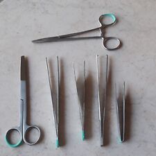 6 Stk.Medizinische Instrumente, Nadelhalter, Schere,Pinzetten OP ,Basteln ,gebr.