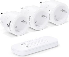 Funksteckdosen 3er Set 1x Fernbedienung 2300 Watt bis 30m Funkschalter Weiß