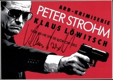 Autogrammkarte Schauspieler Klaus Löwitsch, als Peter Strohm - 4070619