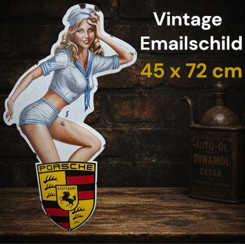Vintage alt porsche emaille - vintage,