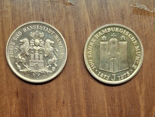 Hamburg medaille 100 jahre - medaille,