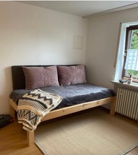 Bett aus Altholz vom