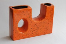 Vase orange Lochvase fat lava
