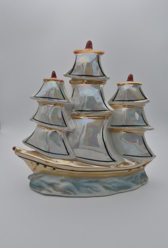 Keramik segelschiff tischlampe - segelschiff,