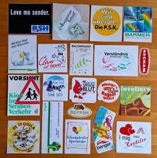 Aufkleber-Sammlung Werbeaufkleber Konvolut 80er/90er Sticker, 20 Stück