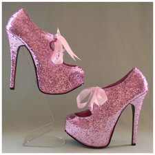 Plateau Pumps Gr. 36 / US6 pink 14 cm Absatz Pleaser Bordello Teeze 10 (#1568)
