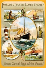 Blechschild 20x30 Schiff-Fahrt