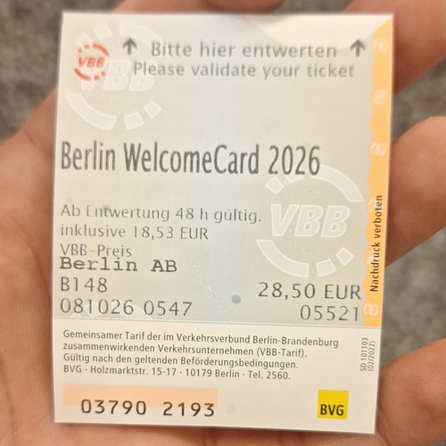 Vbb bvg berlin welcomecard - vbb/bvg,