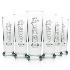 6x Becks Bier Glas 0,3l