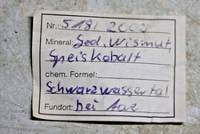 Gediegenes Wismut, Speiskobalt, Schwarzwassertal, Aue,180 g (10-518)