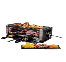 Unold Finesse Basic Raclette Grillplatte Antihaftbeschichtung schwarz/edelstahl