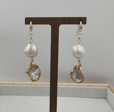 Natürlich Riesig Weiß Perlen