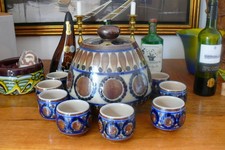 Bowlenset / Glühweintopf aus Keramik. 8 Becher