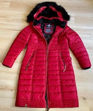 Navahoo Steppmantel "Umay" lang mit Kapuze Rot Gr. L - Ungetragen! NEU!!!