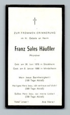 Sterbebild Franz Sales
