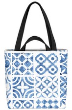 Blaue Ornamente Tasche Bad Fliesen Muster gemustert Türkei Orient Sauna Baden