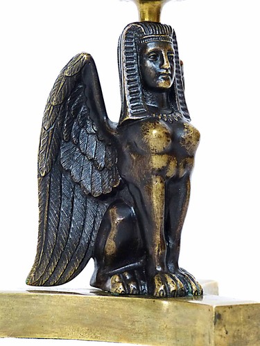 Sphinx kerzenleuchter bronze - kerzenleuchter, +