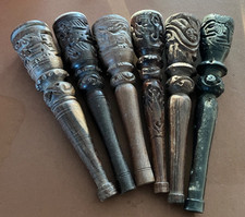 5x Alte Tabak Holz Pfeife 60-70erJ Sammlerstück #15 stark beraucht 13-16cm