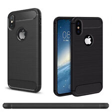 Carbon Panzer Hülle für Apple iPhone X Outdoor Case Handytasche Hülle Etui Black