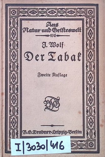 Der tabak anbau - tabak, :