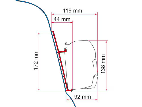 Fiamma f45 adapter für gfk - f45,