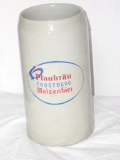 PFAUBRÄU Weißbierbrauerei TROSTBERG - alter 3 Liter XXL Steinkrug