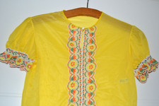 Vintage Dederon Bluse mit Spitze Gr. 152 VEB Vowiwa Auerbach / V. 1970er J. DDR