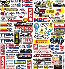 3 Bilder Motorrad Aufkleber Sponsoren Motocross Motorsport Fahrrad Helm Aufklebe