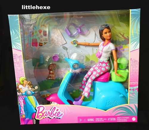 Barbie mit scooter roller - mit, roller/