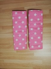 2x Gurtpolster Gurtschoner Auto Kindersitz Kinderwagen Handmade Buggy Baumwolle 