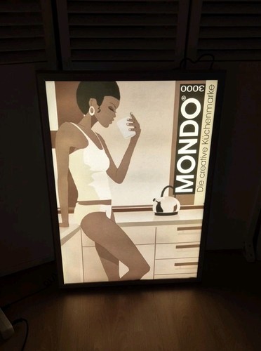 Vintage leuchtreklame mondo - vintage,