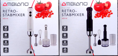 Ambiano retro stabmixer - ambiano, 400w