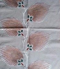 Stoffrest Leinen bestickt