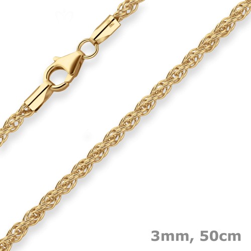 3mm fantasiekette goldkette - fantasiekette,