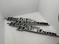 OEM Harley-Davidson Fuel Tank Emblems Set 62435-11 & 62437-11 Left & Right