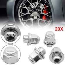 20x CHROM Radmuttern Flachbund