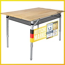 Klappbarer Bambus Campingtisch Klapptisch Markttisch Gartentisch Outdoor M - XXL